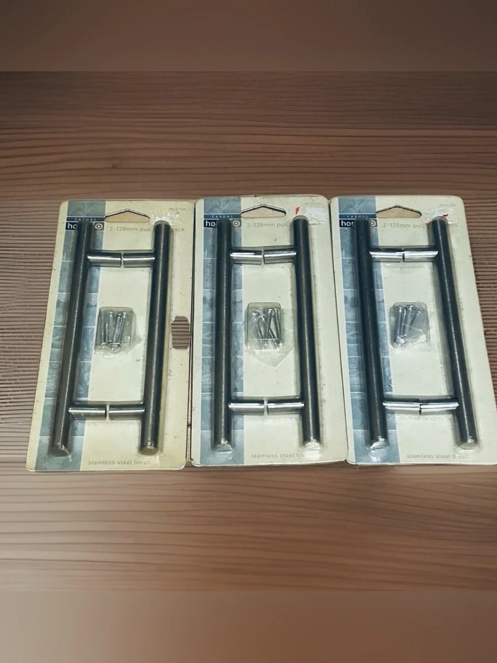 NEW Lot of 6 Home Target 2-128mm Pull Value Packs (3 Packs Of 2) Stainless Steel